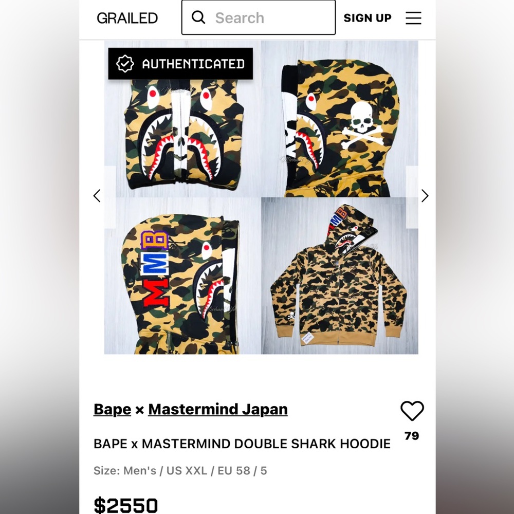 Bape X Mastermind Double Hood Hoodie